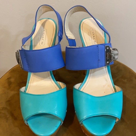 Coach Strappy Blue Heels | Size 6.5 - Picture 2 of 3